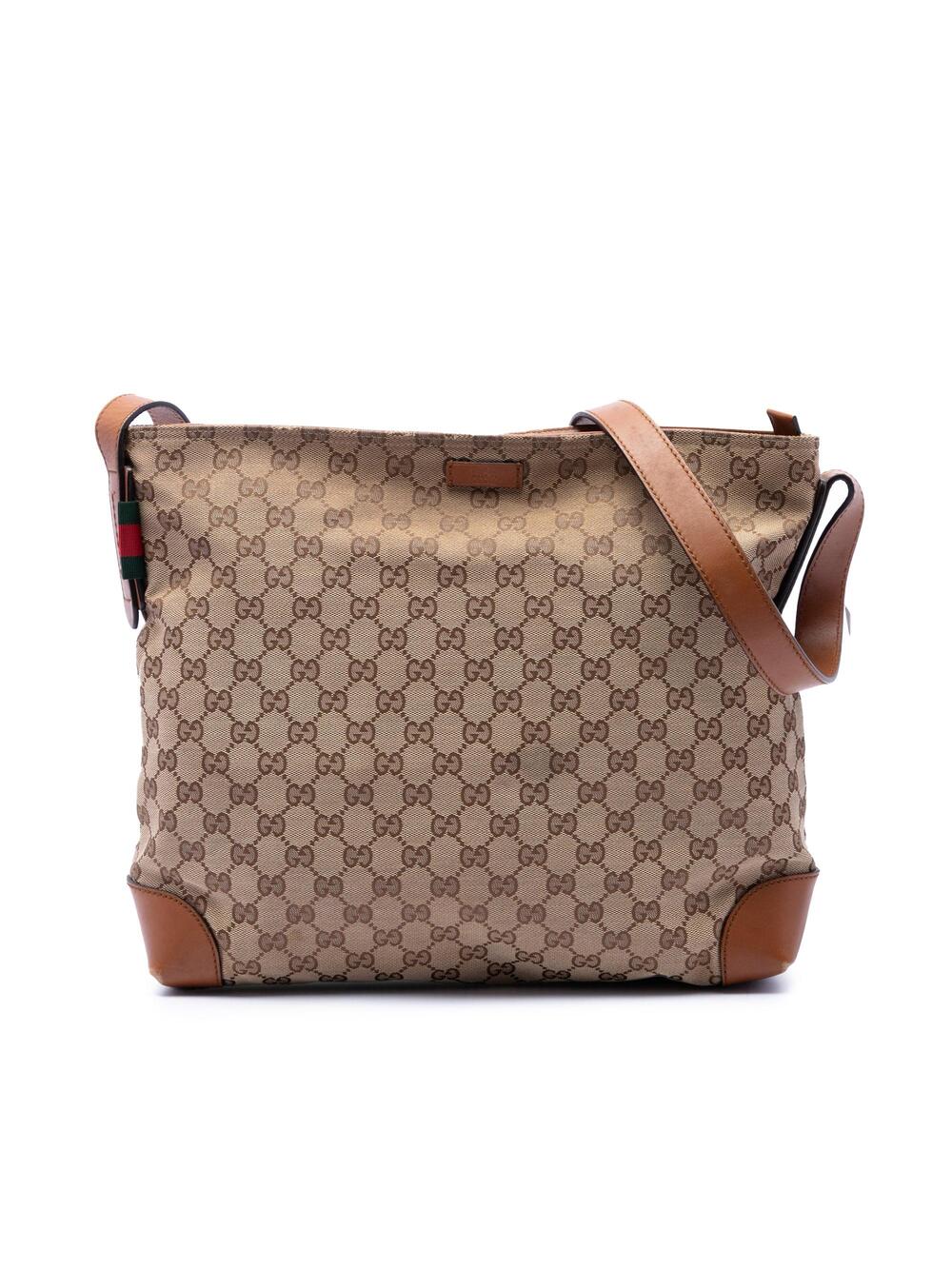 Gucci Web Loop Shoulder Bag Gg Canvas #350046G63B